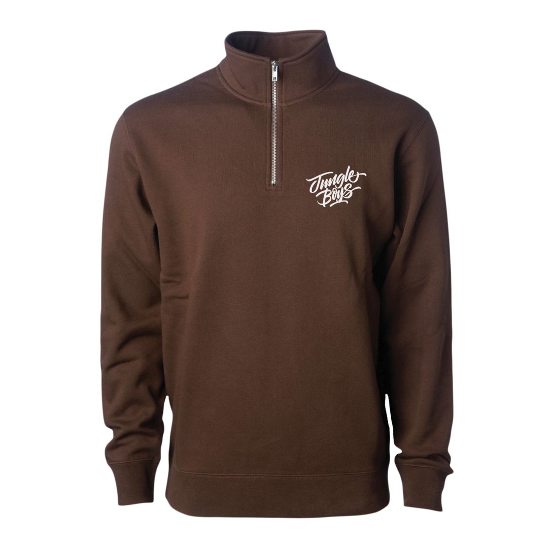 Stacked Quarter Zip (Brown)