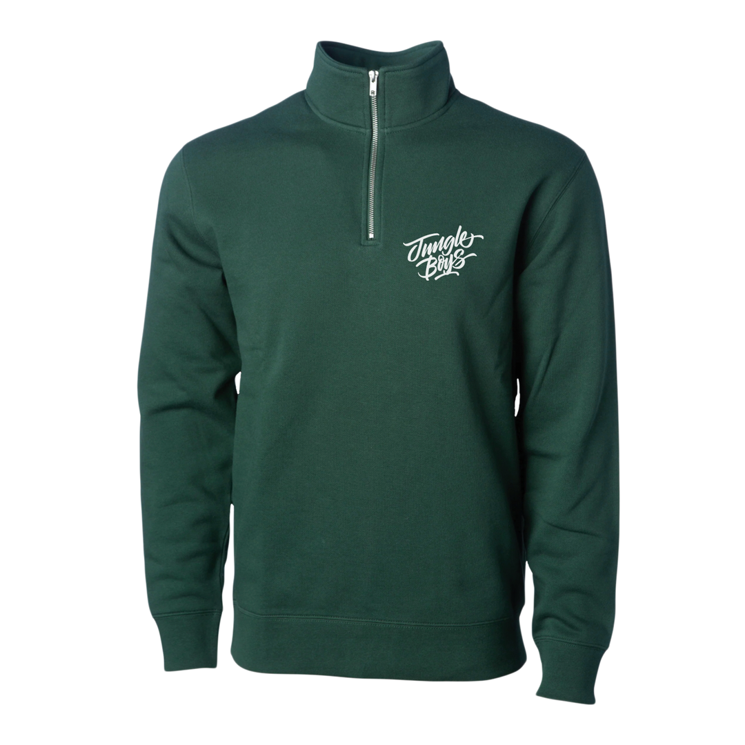 Stacked Quarter Zip (Green)