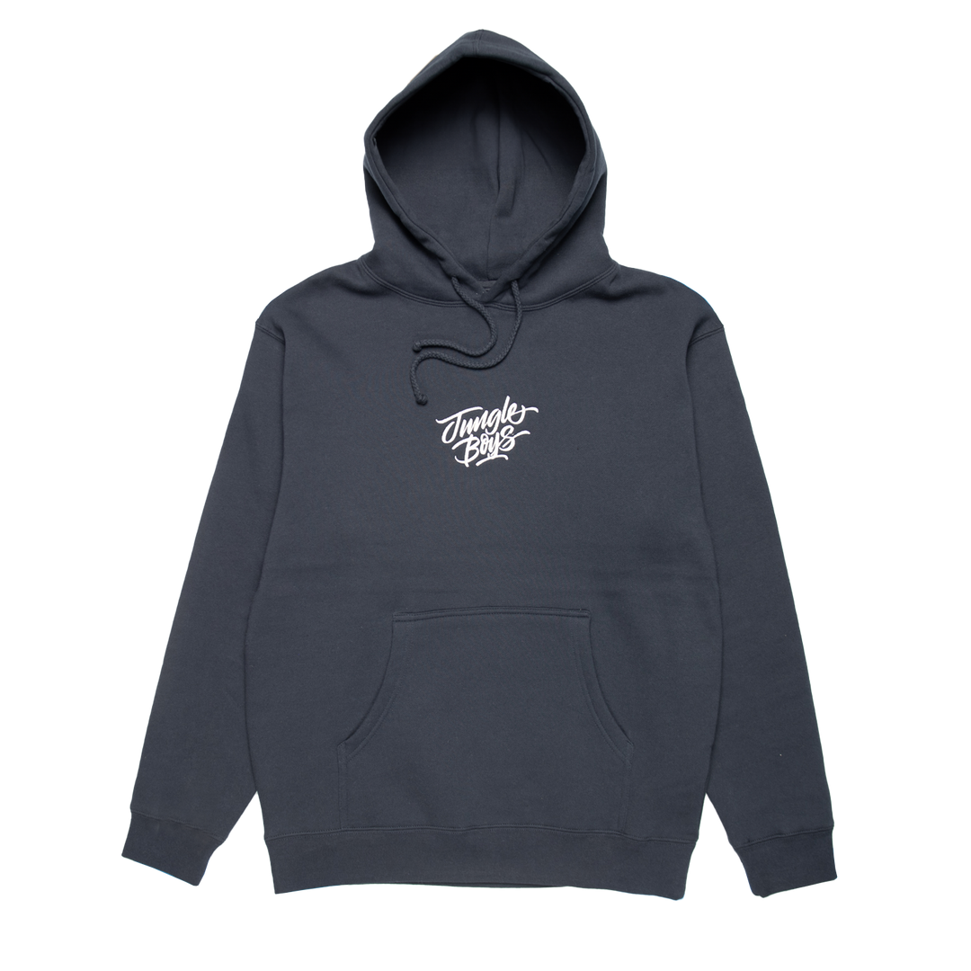 Stacked Embroidered Hoodie (Slate)