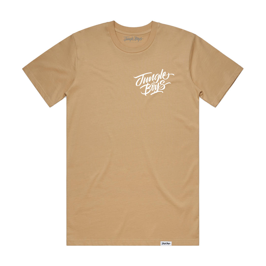 Corner Stacked Tee (Tan)
