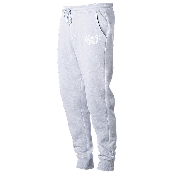 Stacked Embroidered Sweatpants (Heather Gray)