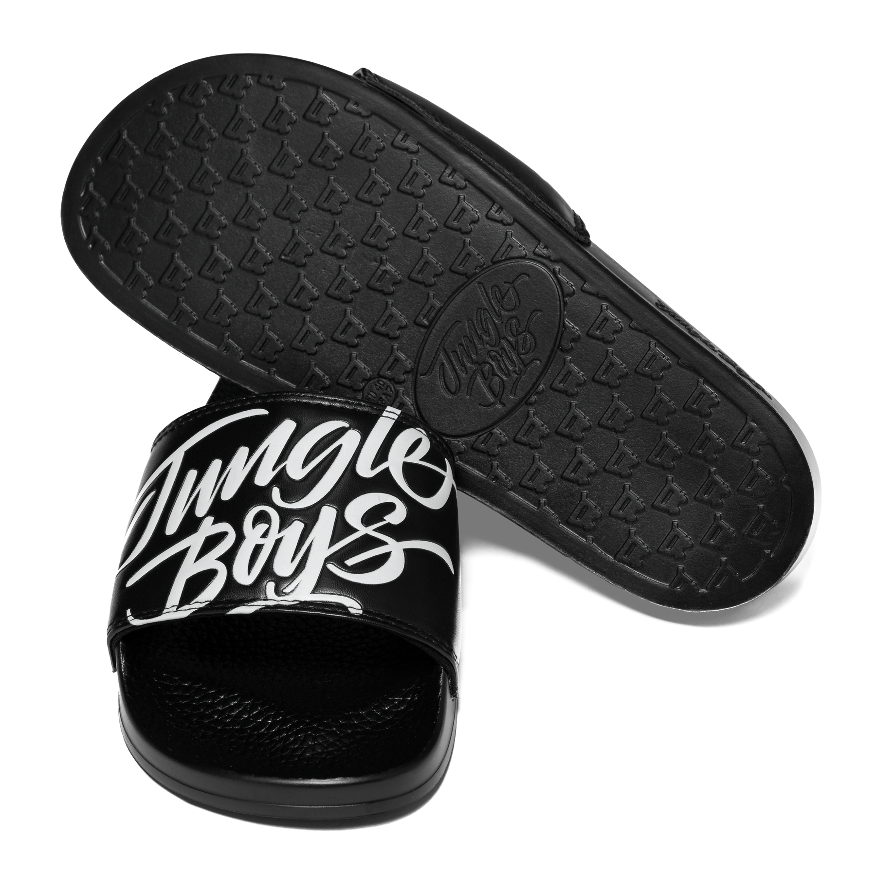 Stacked Slides Black White Jungle Boys Clothing