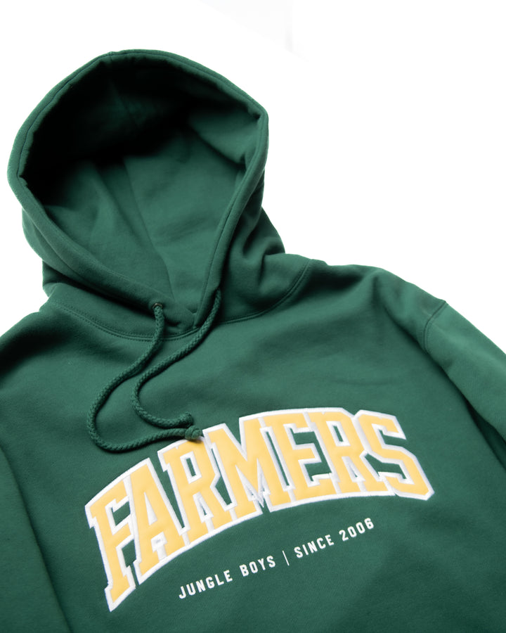 Farmers Embroidered Hoodie (Dark Green)