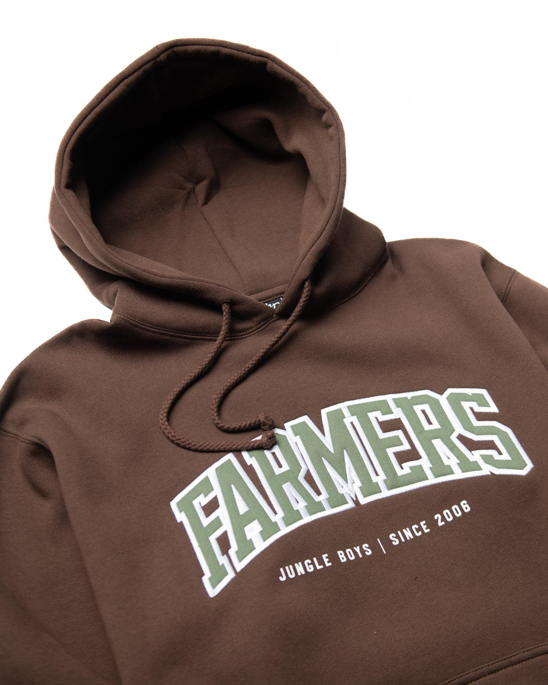 Farmers Embroidered Hoodie (Brown)