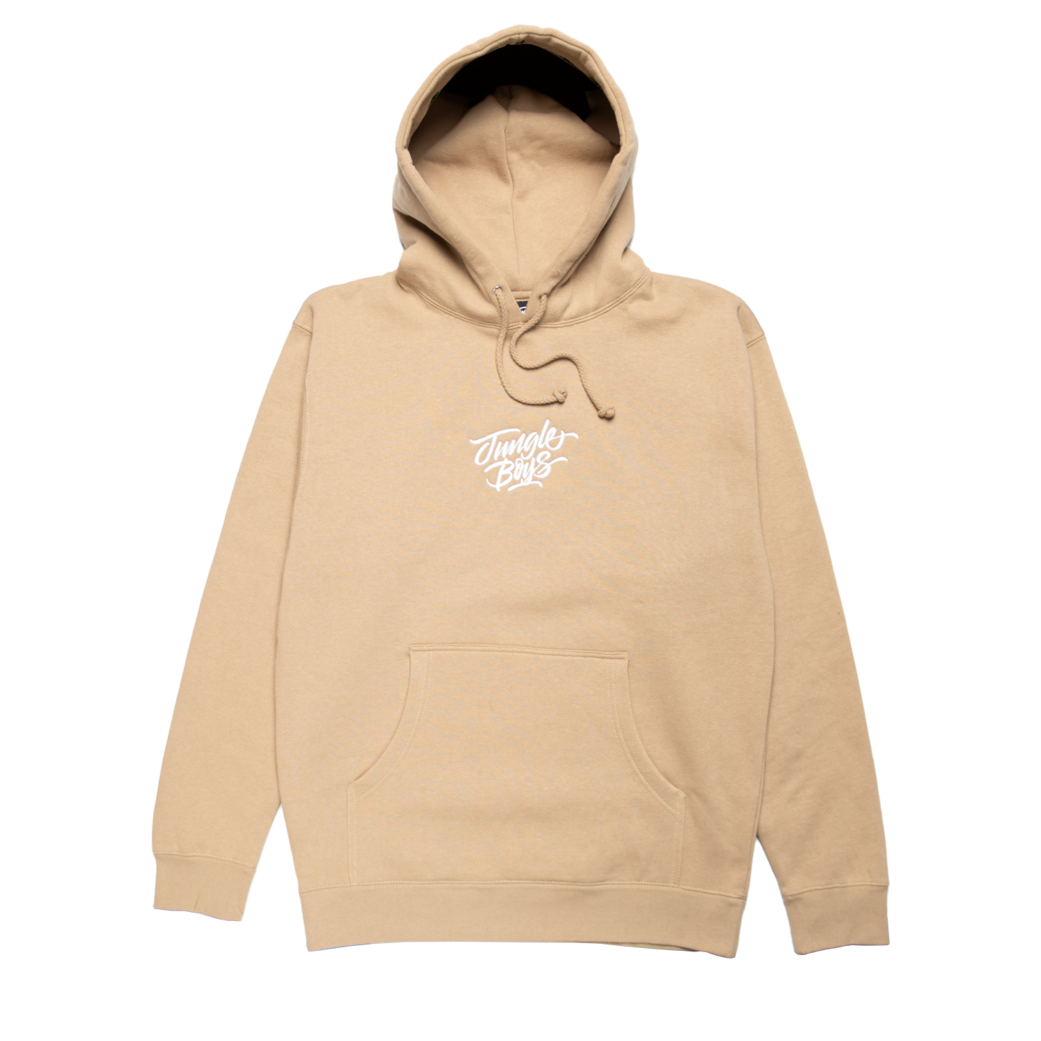 Stacked Embroidered Hoodie (Tan/White) – Jungle Boys Clothing