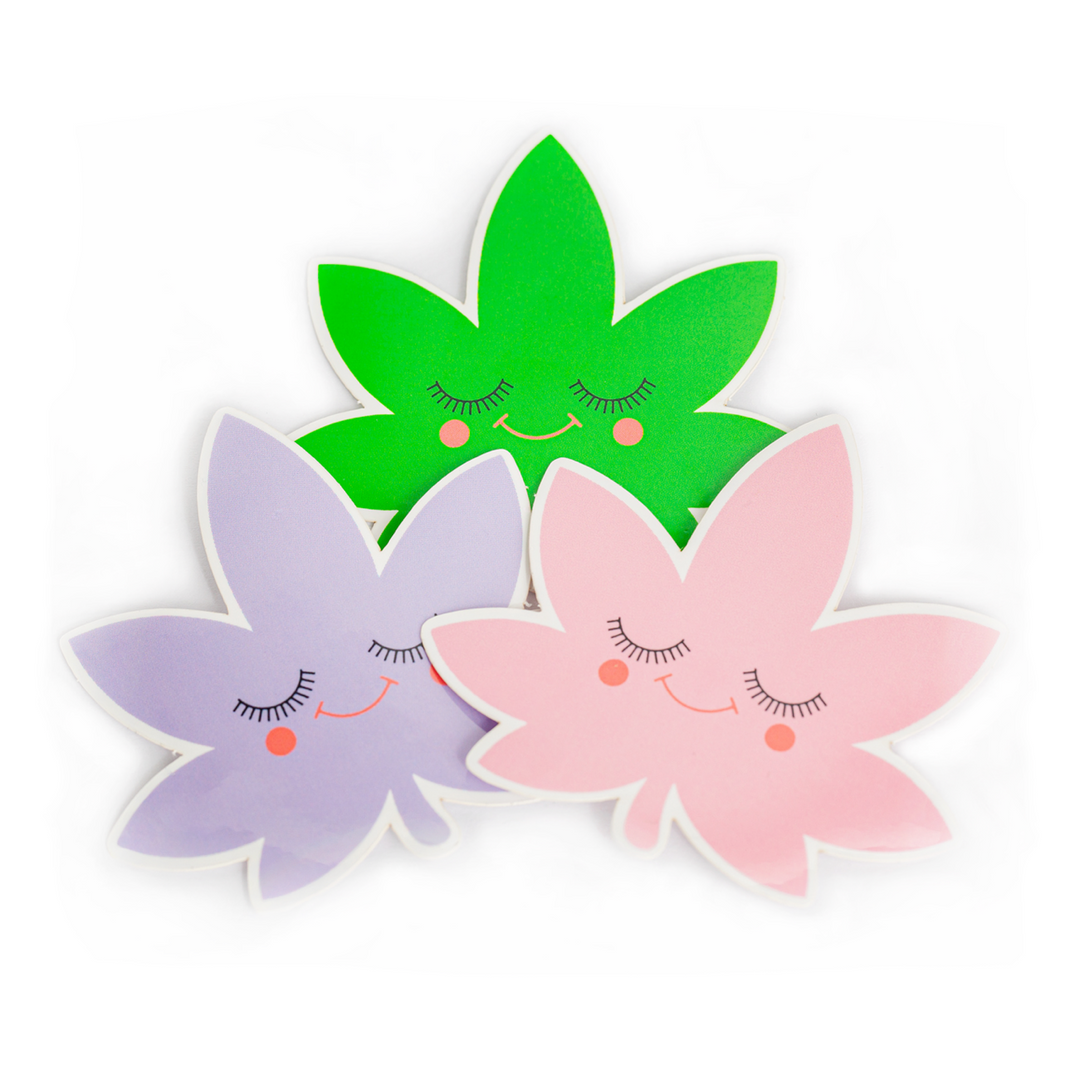 Happy Leaf Sticker Pack (3)