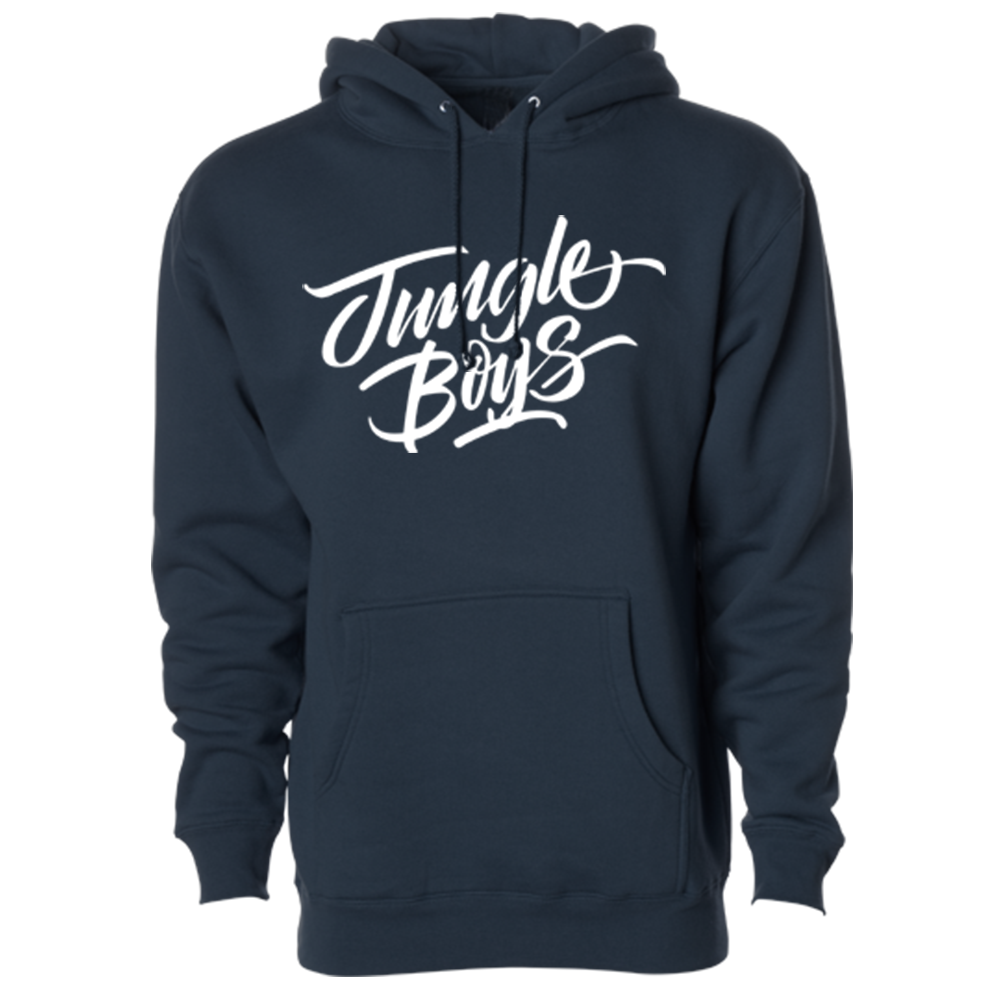 Stacked Hoodie (Navy/White)
