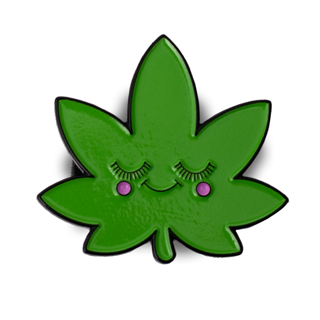 Happy Leaf Pin (Assorted Colors)